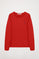 Maglietta basic a maniche lunghe rossa con logo Rigby Go