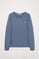 T-shirt basique à manches longues logo Rigby Go bleu denim