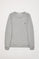 Schlichtes Sweatshirt grau meliert Rundkragen und Rigby Go Logo