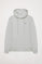 Sweat-shirt à capuche gris chiné avec poches et logo Rigby Go