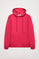 Fuchsia hoodie met zakken en Rigby Go-logo