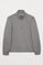 Grey half-zip sweatshirt with Rigby Go logo