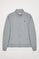Sweater in gemêleerd grijs met rits en opstaande kraag met Rigby Go-logo