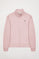 Offenes Sweatshirt rosa mit hohem Kragen und Rigby Go Logo