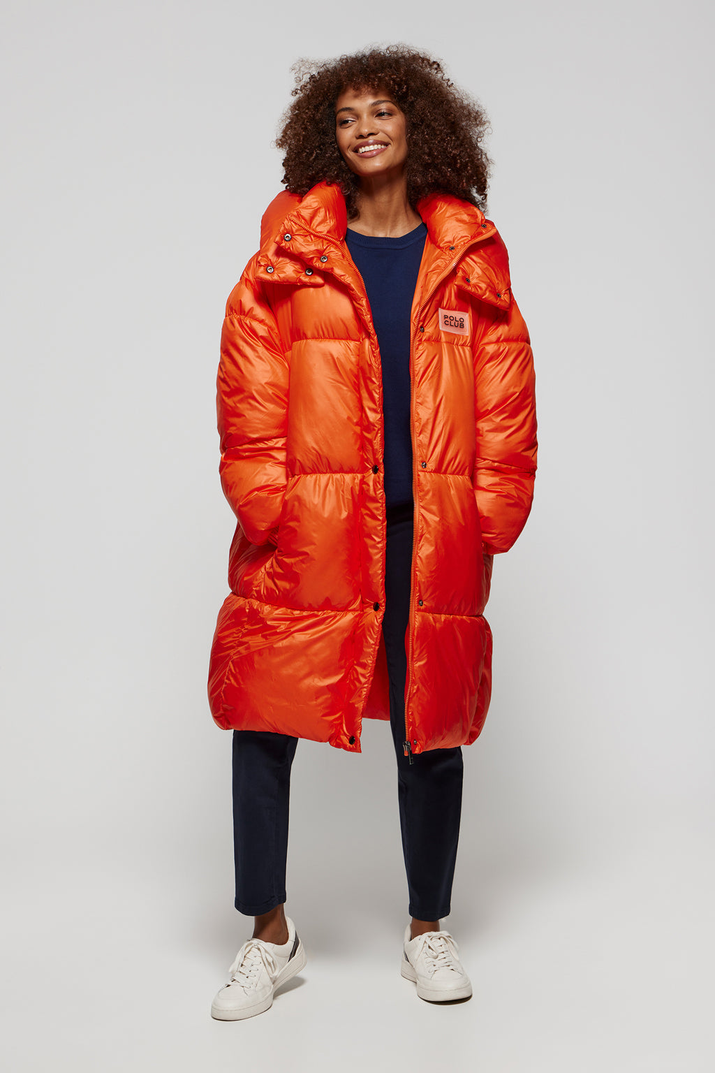 Orange deals polo coat