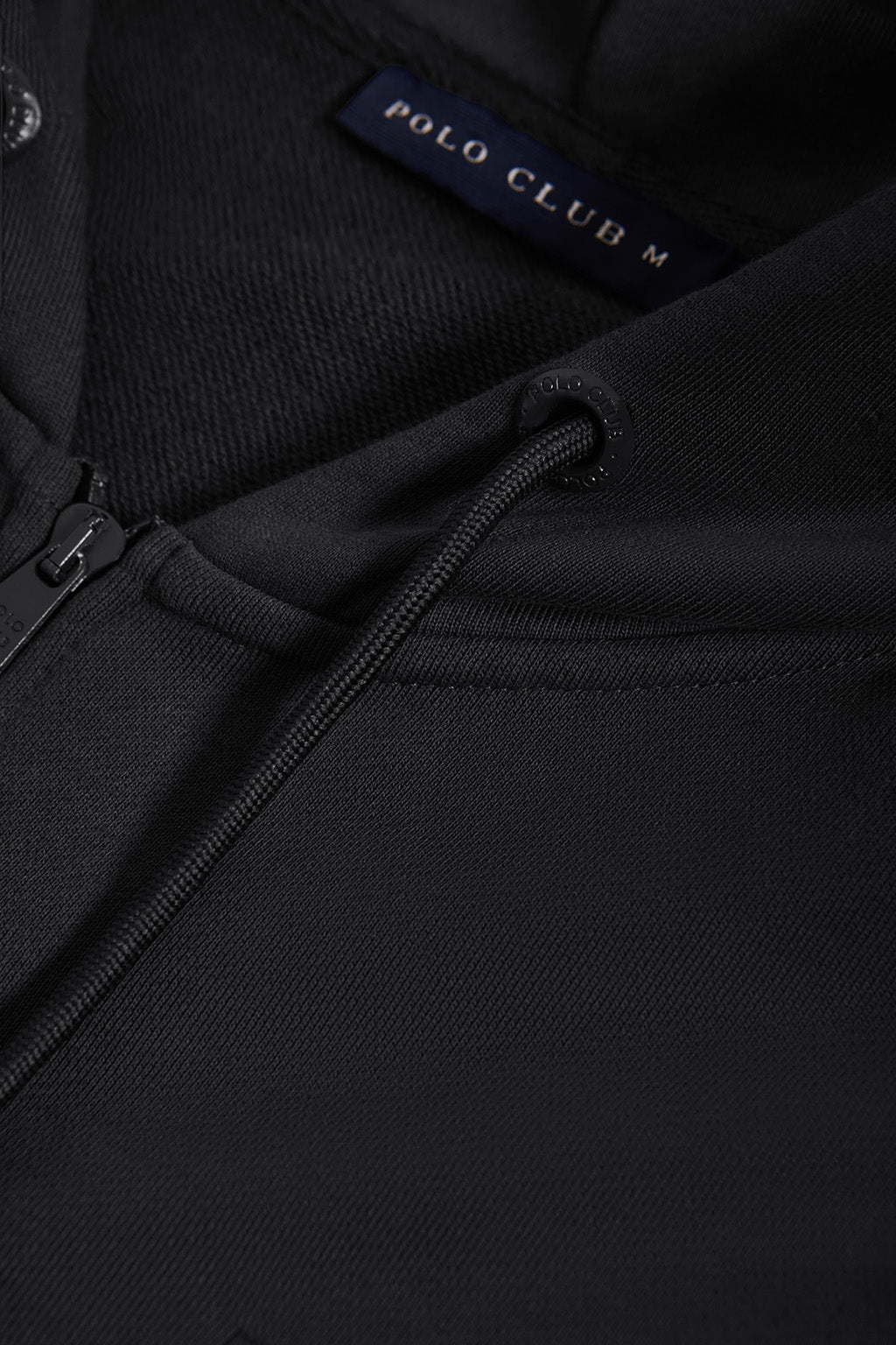 Sudadera negra con capucha y detalle Polo Club – Polo Club Europe