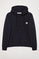Marineblauwe hoodie met rits en Polo Club-detail