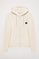 Sweat-shirt blanc cassé à fermeture éclair et capuche avec détail Polo Club