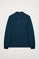 Indigo-blue long-sleeve polo shirt with Polo Club detail