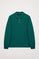 Greenish-blue long-sleeve polo shirt with Polo Club detail