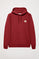 Donkerrode hoodie van organisch katoen met logo, Neutrals-collectie