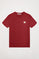 Camiseta rojo oscuro orgánica Neutrals con logo
