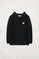 Organiczna bluza Neutrals kids w kolorze czarnym z kapturem, kieszeniami i logo