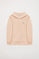 Organisches Sweatshirt “Neutrals kids” pfirsichfarben mit Kapuze, Taschen und Logo