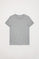 T-shirt van organisch katoen in gemêleerd grijs met logo, Neutrals Kids-collectie