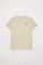 Beige Neutrals short-sleeve organic kids T-shirt with logo