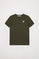 Khaki Neutrals short-sleeve organic kids T-shirt with logo