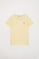 Camiseta orgánica de manga corta amarilla Neutrals kids con logo