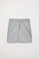 Korte broek van organisch katoen in gemêleerd grijs met logo, Neutrals Kids-collectie