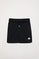 Korte zwarte broek van organisch katoen met logo, Neutrals Kids-collectie