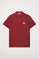 Organiczna koszulka polo Neutrals w kolorze ciemnoczerwonym z krótkim rękawem i logo