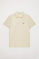 Organisches kurzärmliges Poloshirt “Neutrals” in Beige mit Logo
