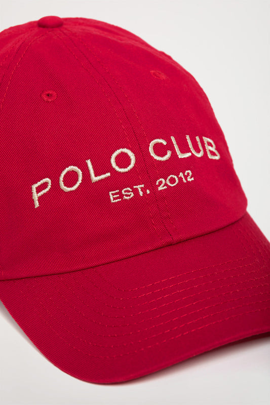 Red cap with Polo Club embroidered logo