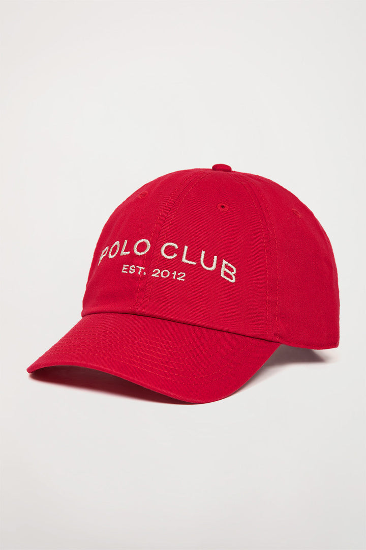 Gorra rojo con logo bordado Polo Club