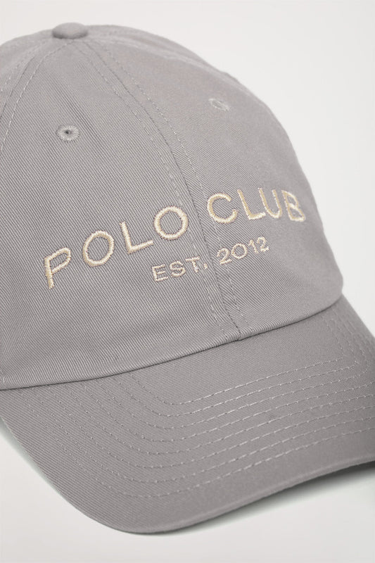 Grey cap with Polo Club embroidered logo