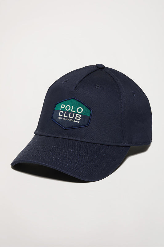 Navy-blue baseball cap with logo