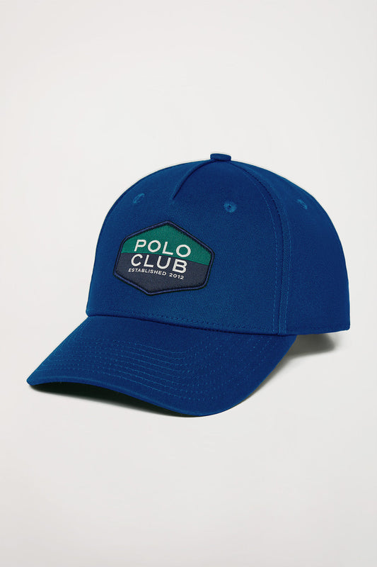 Royal-blue baseball cap with logo