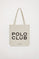 Tote bag beige avec logo Polo Club