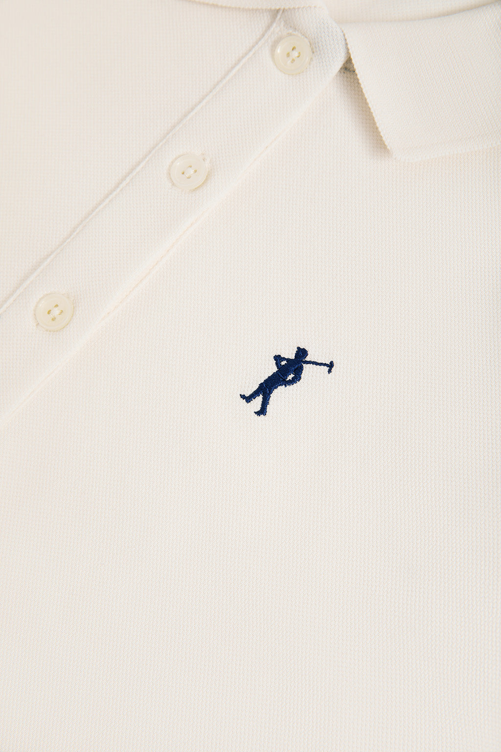 Go Rigby Polokleid beige Europe Kurzärmliges Club Logo-Stickerei Polo – mit