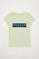 Lichtgroene T-shirt met Polo Club-blokprint