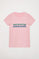 Roze T-shirt met Neword Polo Club-print