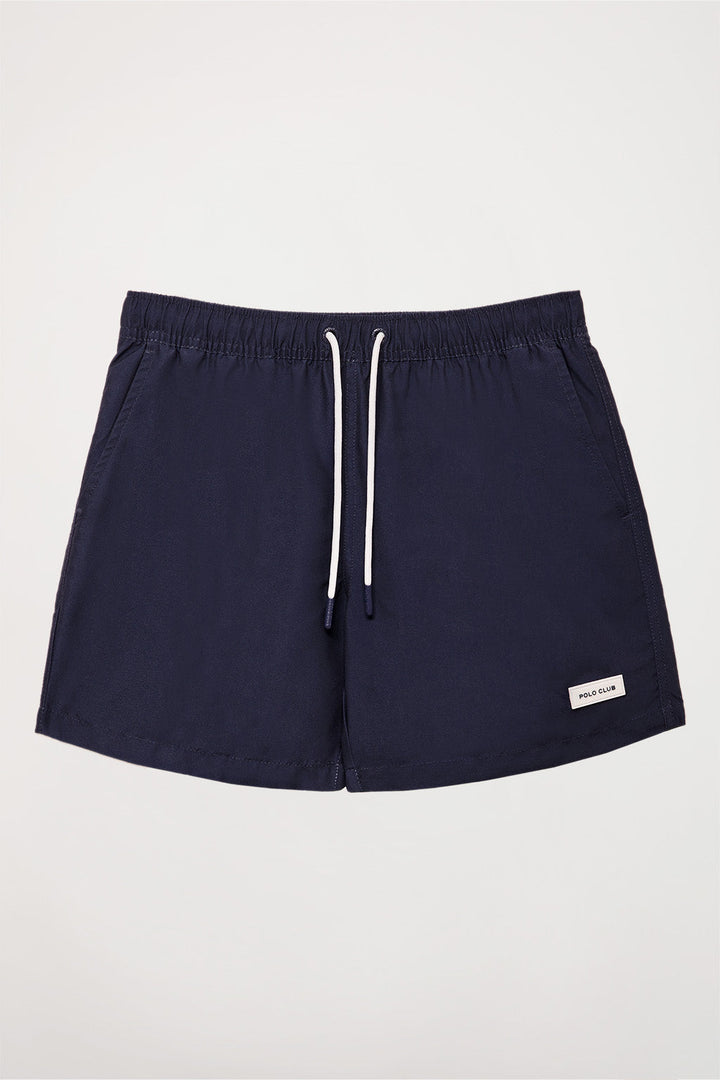 Navy-blue swim shorts with Polo Club detail