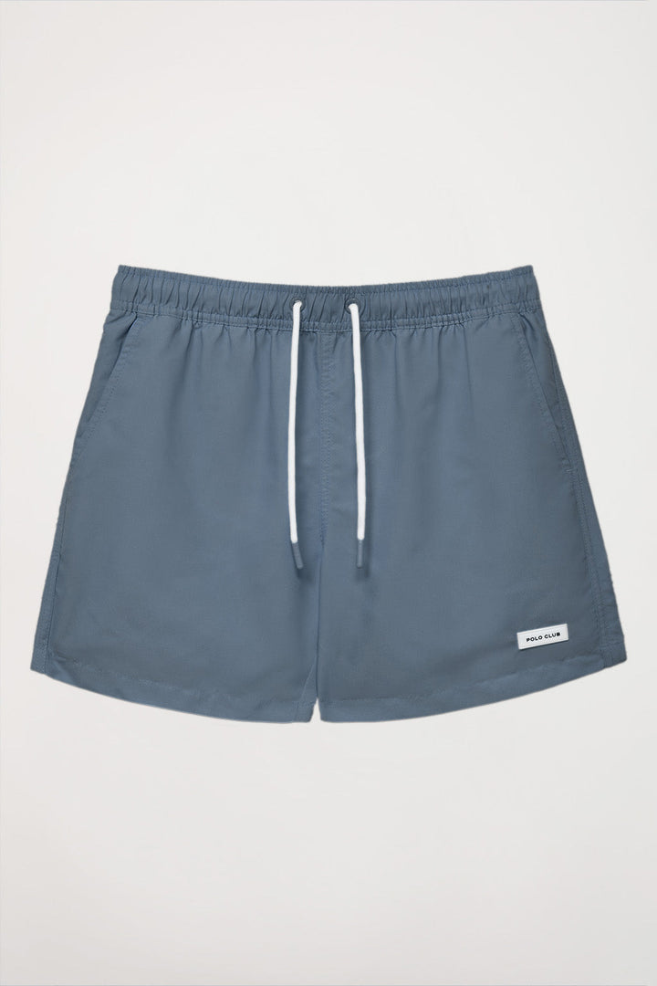 Denim-blue swim shorts with Polo Club detail