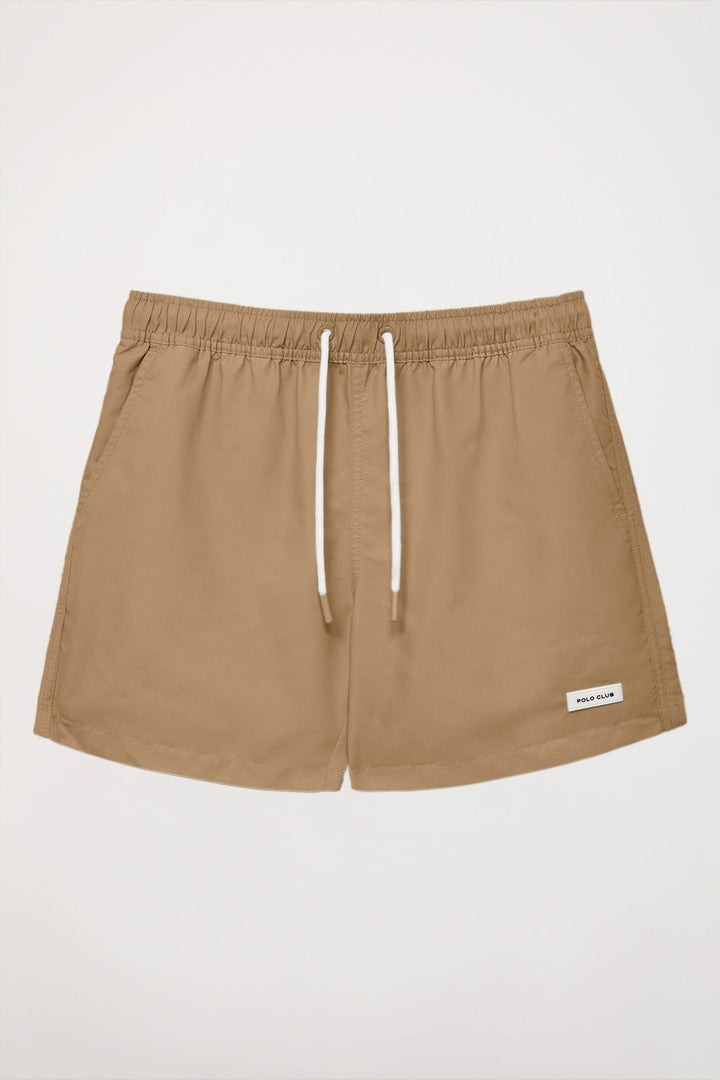Soft-brown swim shorts with Polo Club detail