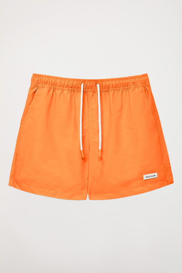 Peach swim shorts with Polo Club detail