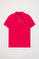 Koszulka polo w kolorze fuksji z krótkim rękawem z detalem Polo Club