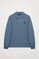 Denim-blue long-sleeve polo shirt with Polo Club detail