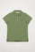 Kurzärmliges Piqué-Poloshirt grün mit Rigby Go Logo