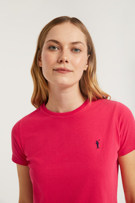 T-shirt basique fuchsia à manches courtes avec logo Rigby Go