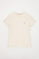 Maglietta basic beige a maniche corte con logo Rigby Go