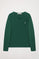 Maglietta basic a maniche lunghe verde bottiglia con logo Rigby Go