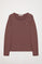 Taupe long-sleeve basic tee with Rigby Go logo