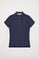 Kurzärmliges Piqué-Poloshirt marineblau mit Polo Club-Logo
