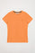 T-shirt basique orange à manches courtes avec logo Polo Club