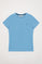 Kurzärmliges Basic-T-Shirt blau mit Polo Club-Logo