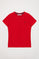 Kurzärmliges Basic-T-Shirt rot mit Polo Club-Logo